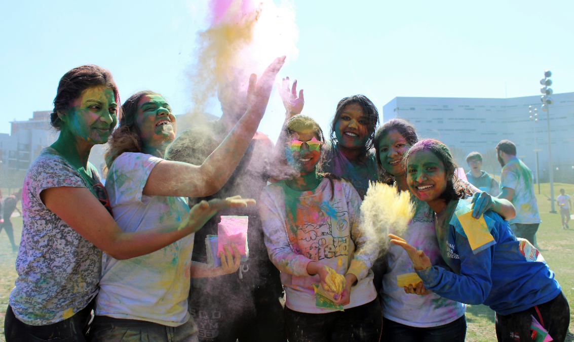 Girls at Holi Festival
