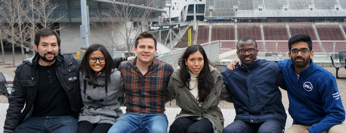 Group of international students on Main Street
