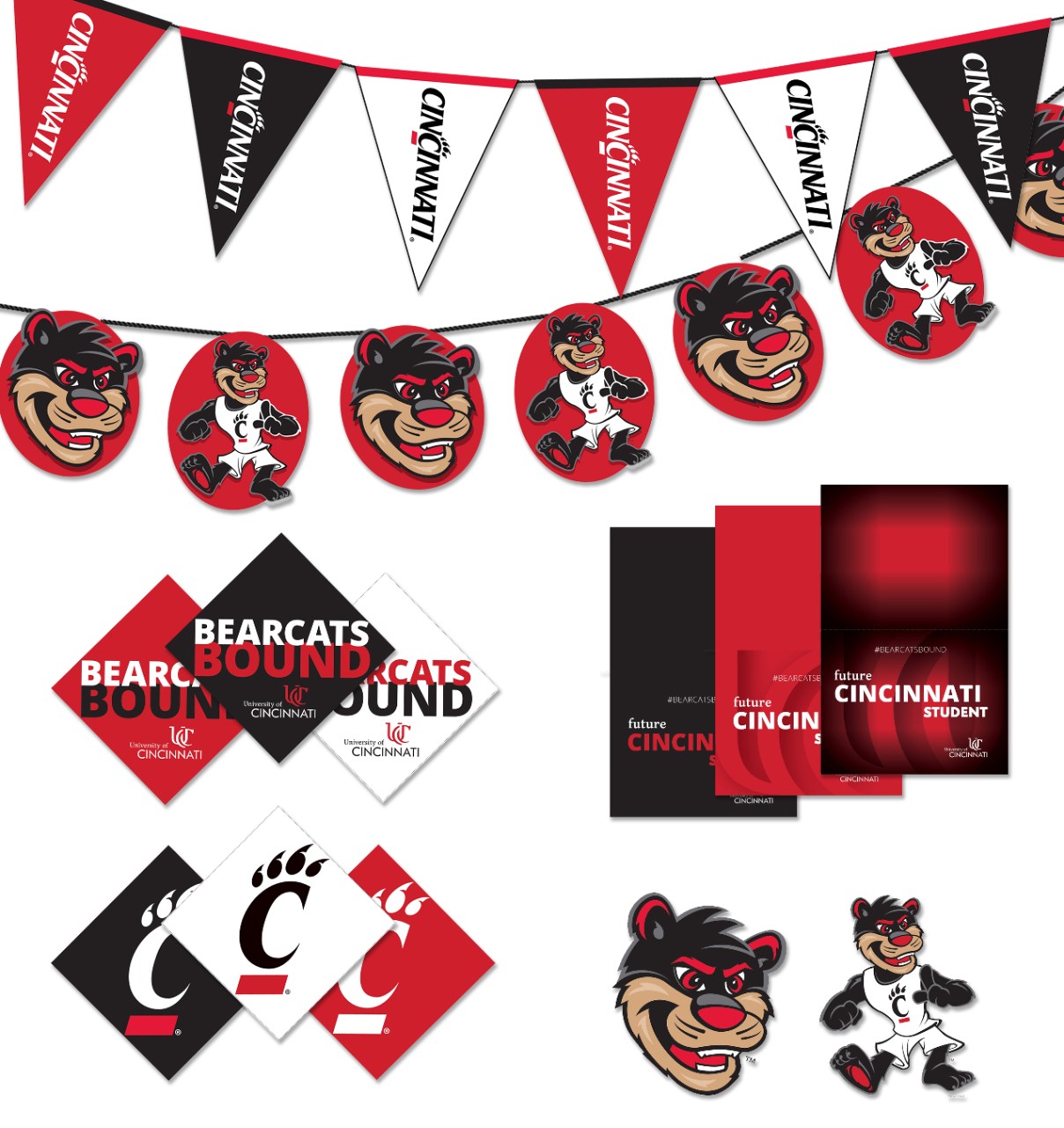 Thumbnail images of all printable swag options on this webpage.